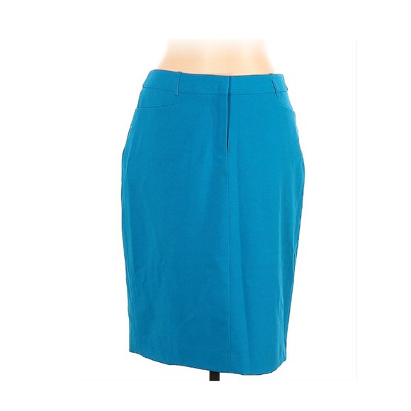 Calvin Klein Dresses & Skirts - Calvin Klein | Womens Skirt Size 2 Pencil Lined Turquoise Blue